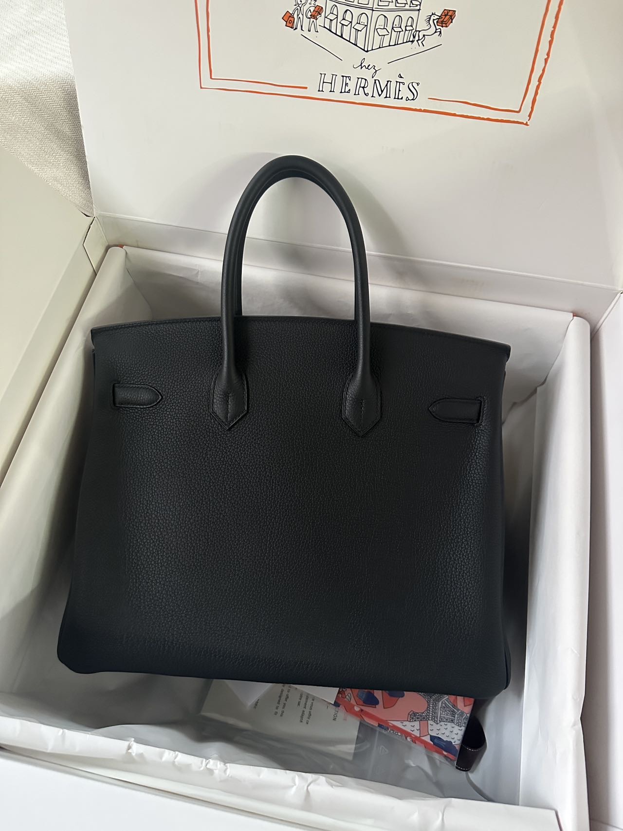 에르메스 버킨백 35 블랙 은장 토고가죽